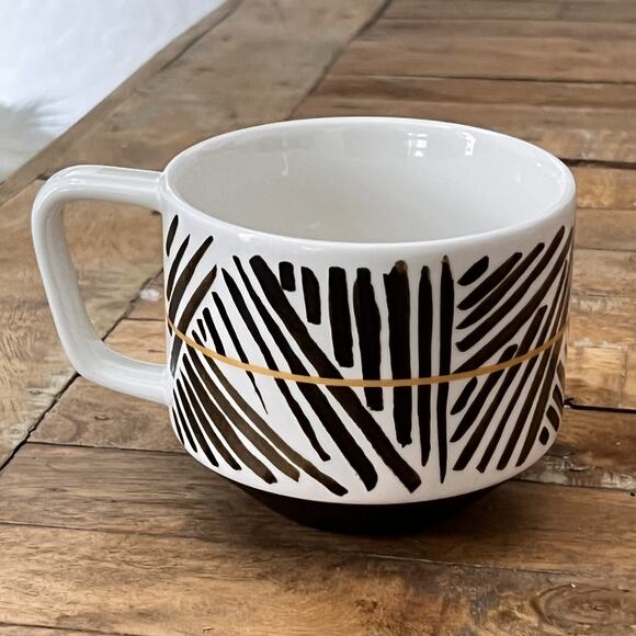 Starbucks Other - Starbucks Coffee Mug 2014 A Story Of Origin Geography Bone Cup 12oz Striped